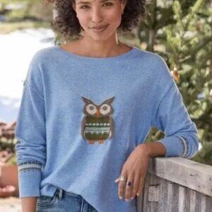 Sundance Owl Sweater Blue S